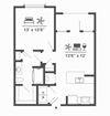 A1 One Bedroom 684 sq ft A1 One Bedroom 684 sq ft